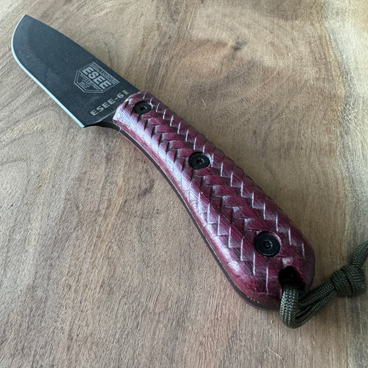 Nobleweave scales compatible with ESEE-6HM knife Purple Heart wood