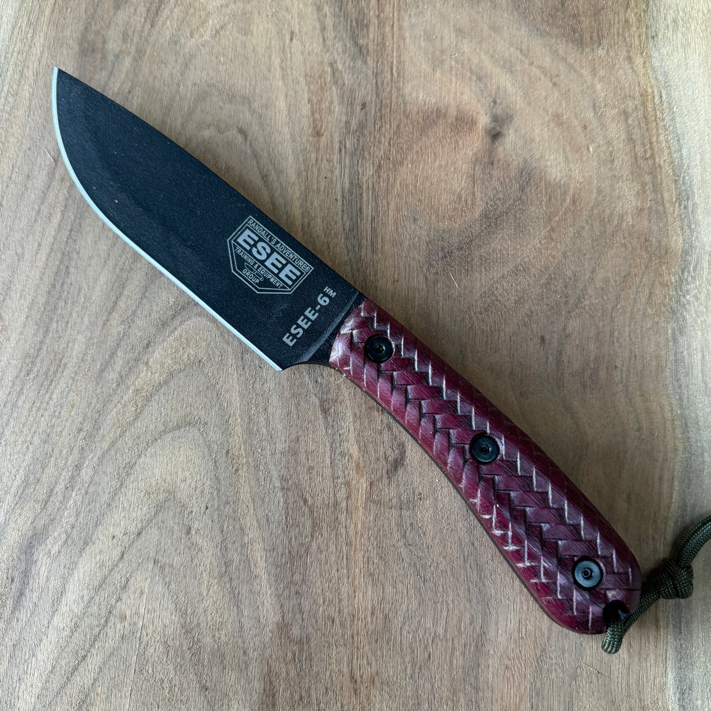 Nobleweave scales compatible with ESEE-6HM knife Purple Heart wood