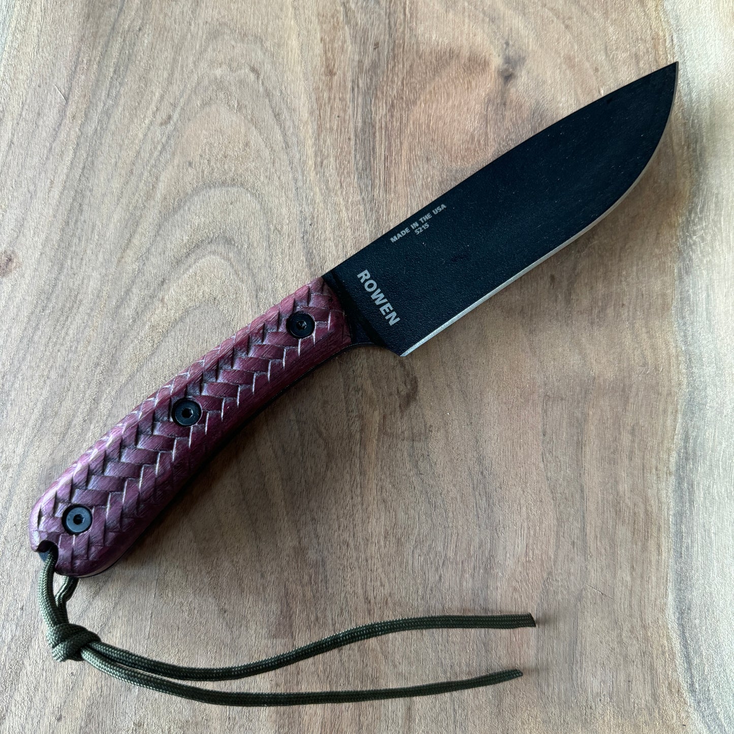 Nobleweave scales compatible with ESEE-6HM knife Purple Heart wood