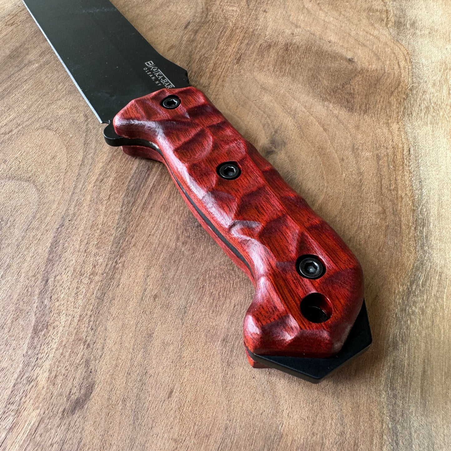 Royalcurl bloodwood handles / scales for Ka-Bar Becker bk-2 bk-7 bk-9 etc