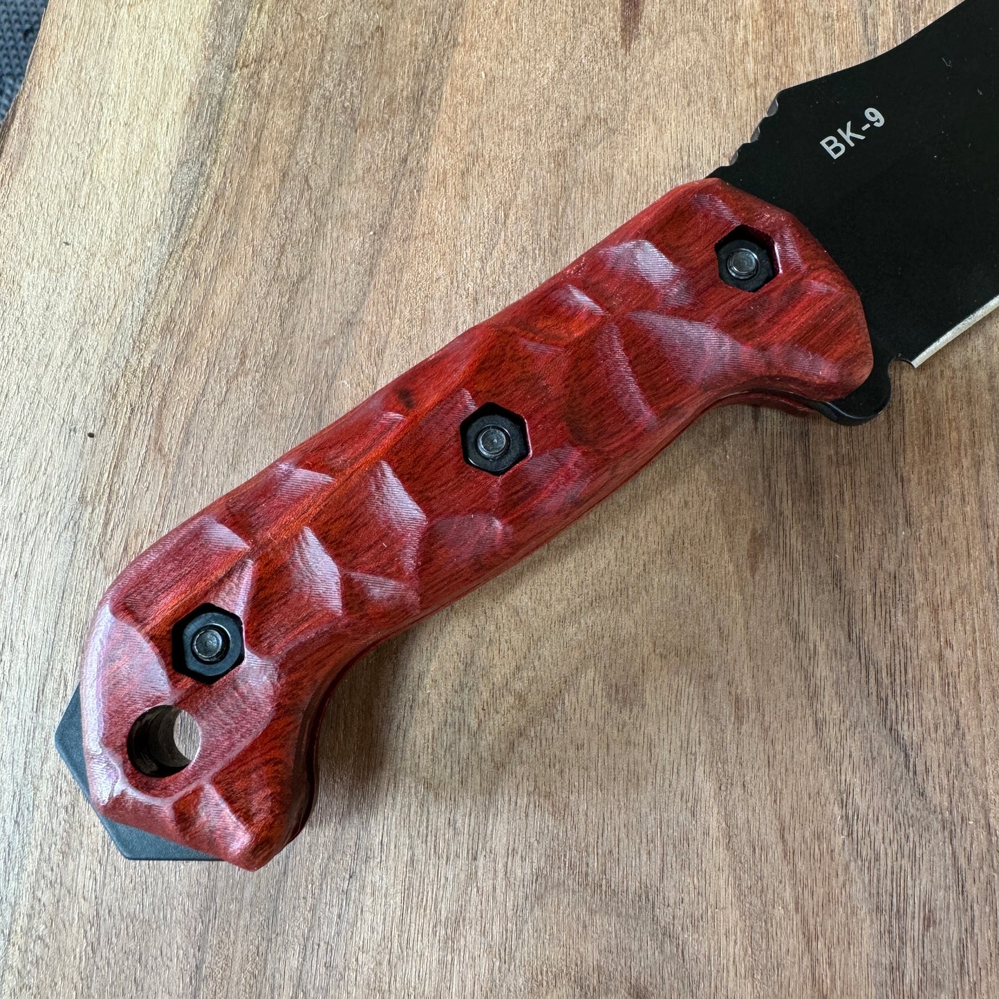 Royalcurl bloodwood handles / scales for Ka-Bar Becker bk-2 bk-7 bk-9 etc