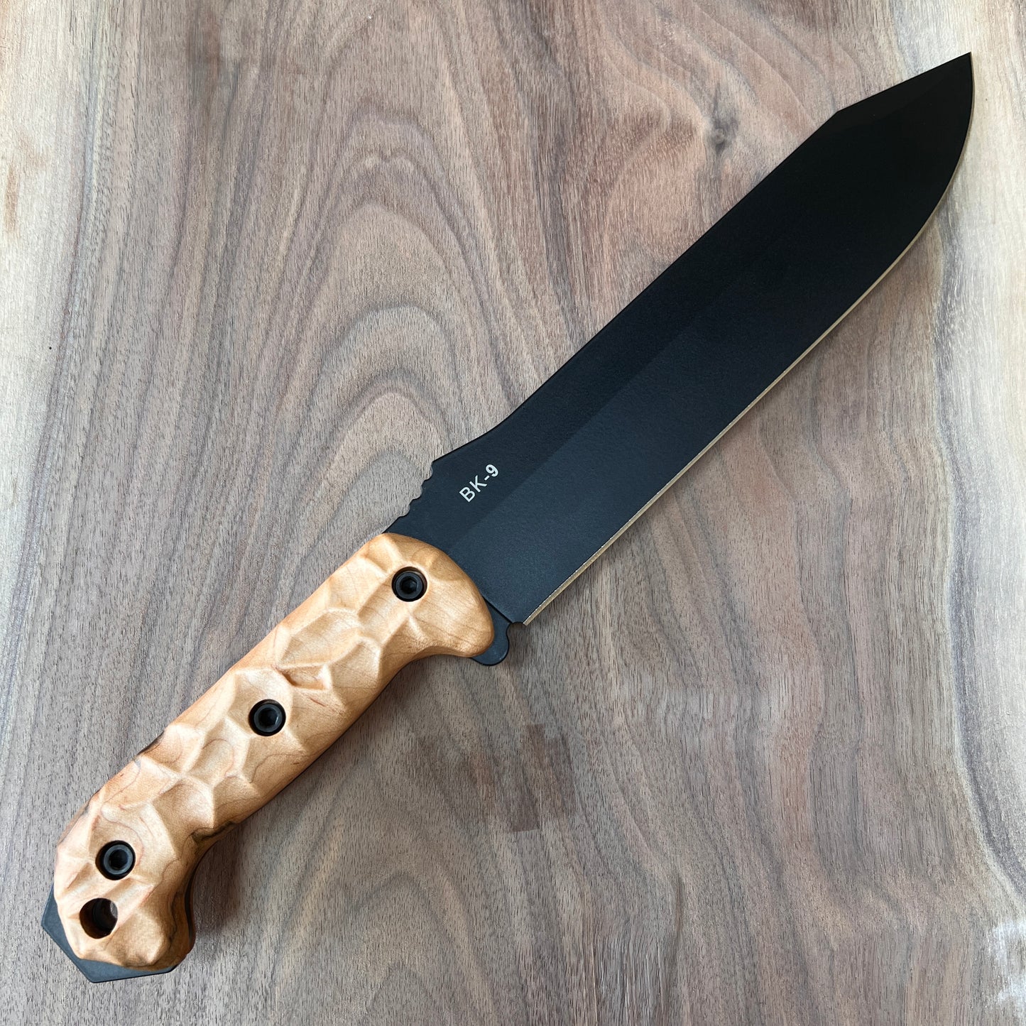 Royalcurl maple scales for Ka-Bar Becker bk-2 bk-7 bk-9 etc