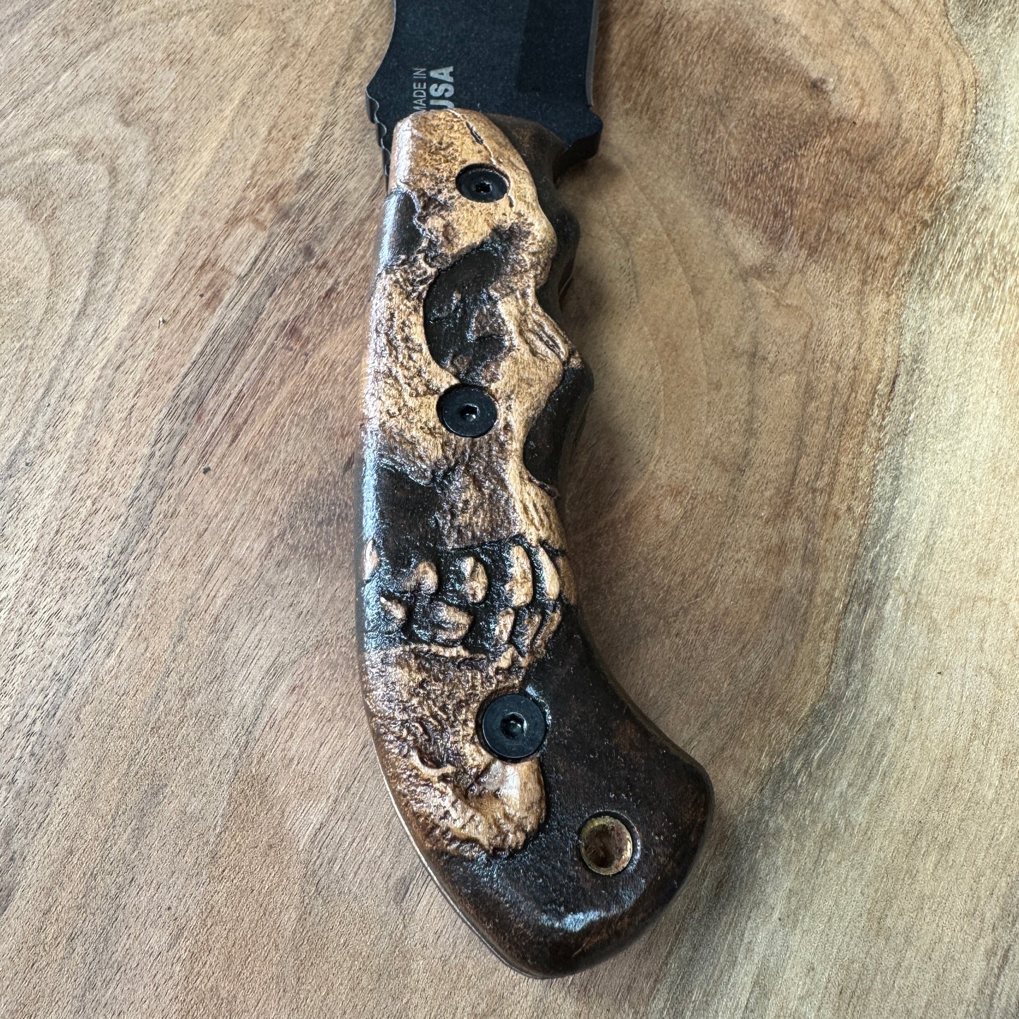 Shadowskull handles / scales for TOPS Tom Brown Tracker #1